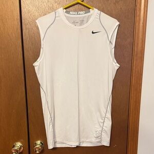 Nike Pro White Sleeveless Top